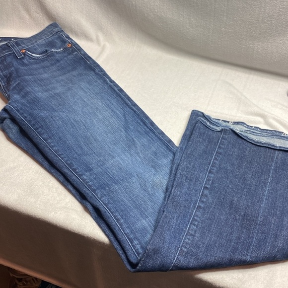 7 for all mankind bootcut blue jeans cut 721919 size 29 - Picture 8 of 11